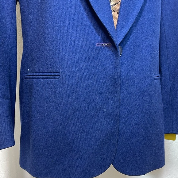 Pendleton Blazer Jacket Women's 100% Wool Blue Size 16 - Picture 3 of 13